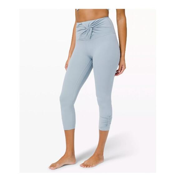 LULULEMON Align High-rise Crop 23 twist Waist In Blue - Picture 1 of 12